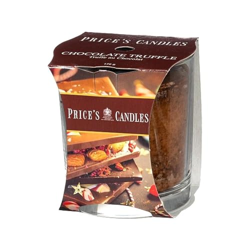Price's - Vela en tarro de trufa de chocolate - Fragancia rica, suave y de calidad - Aroma de larga duración - Hasta 45 horas de tiempo de combustión