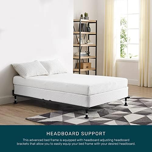 Greaton, Advanced Steel Bed Frame with Extension Glide | Re-Rolled Rail Steel Provides Strength and Durability, Double Riveted Steel Legs, Canoe Clips to Secure Cross Arms, Fits Full by Greaton - Used condition - Image 3