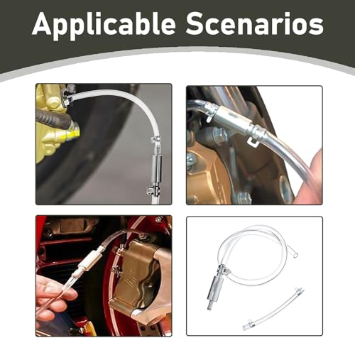 Motorrad Bremse Bleeder, Motorrad Bremsen Entlüftungsrohr, Entlüften Schlauch, Entlüftungsschlauch mit Einwegventil, Hydraulischer Brems Kupplungsschlauch Werkzeug Kit, Universaleinsetzbar Motorräder