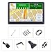 GPS Navigator for Car, Latest LONGRUF 2025 Map 7 inch Real Voice prompts Turn Direction Speed Limit WarningTouch Screen Car GPS, Lifetime Free Update World map
