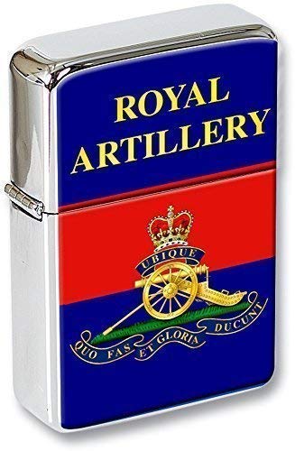 Uk Giftshop Silver Royal Artillery Flip Top Lighter