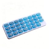 Genérico Pastillero Mensual para Viajes,Estuche de Almacenamiento de Medicamentos,para Suplementos - para Adultos Mayores Viajeros Cuidadores Rutina Diaria Viaje Hogar Camping