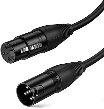CableCreation XLR Cable, 3FT XLR Male to XLR Female Balanced 3 PIN XLR Microphone Cable Compatible with Shure SM Microphone, Behringer, Speaker Systems, Radio Station and More, Black