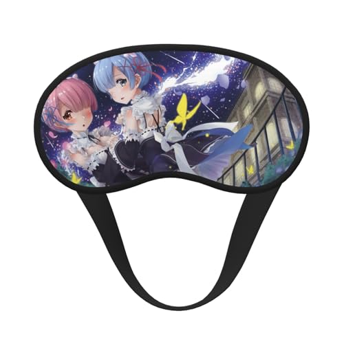 リゼロ Re Zero アイマスク 睡眠用 安眠グッズ 目隠し 快眠グッズ スリープマスク 収縮バンド型 軽量 通気性 柔らかい 遮光 圧迫感なし 肌にやさし 仮眠 旅行 出張 昼寝に最適 四季 男女兼用 1枚