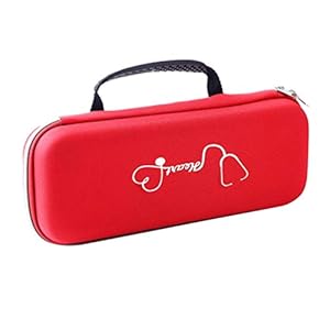 Healifty Stethoscoop Draagtas Rits Stethoscoop Case Draagbare Auscultator Case EVA Pouch voor Reizen Outdoor (Rood)
