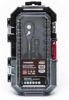 Husky 100-Position 1/4 in. Drive Universal Socket Wrench Set (26-Piece)