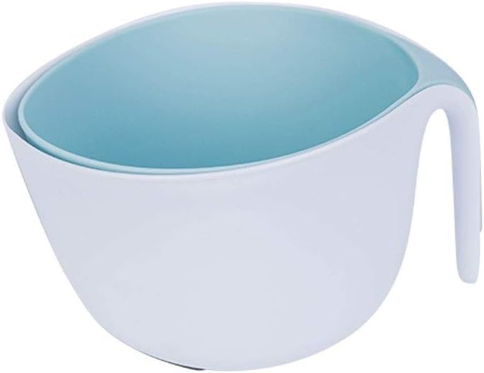 Square Colander Stackable with Vertical Handle, Water Saving Balanced for Pasta or Washing Fruits Vegetables Salads(E)