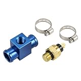 Material: Aluminio NICECNC Azul Ventilador del Radiador del Interruptor de Temperatura Universal Compatible with KTM 250 350 450 SX XC SXF XCF XC-F 1996-2020，Honda 125-650CC XR CR CRF，Beta 125-498 RR 2T/4T X-TRAINER300
