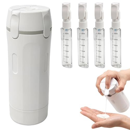 Feegela Flacon Voyage 4 en 1 Rechargeable, Kit Voyage Produit Toilette
