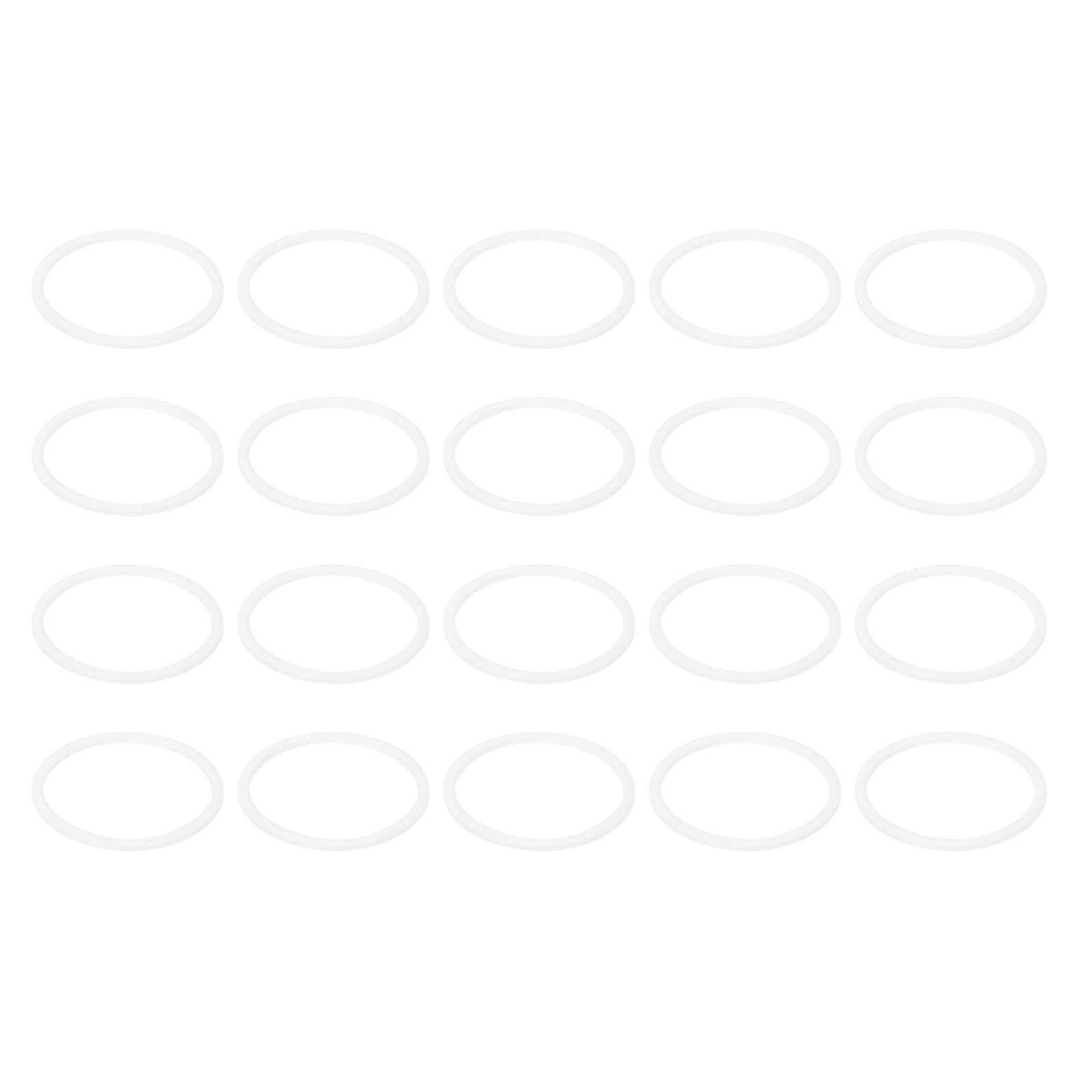 PATIKIL M35 PTFE Flat Washer, 30 Pcs 35mm ID 40mm OD 1.5mm Thick O-Ring Sealing Gasket Spacer for Fasten Screws Flanges Faucet Pipe Valves, White โ image 1
