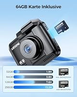 AZDOME Dashcam Auto Vorne Hinten 4K/2,5K GPS WiFi Dash Cam Auto mit Starvis, 64GB SD Karte, Auto Kamera, Parküberwachung, Super Nachtsicht, WDR, 170° Weitwinkel, G-Sensor, Loop-Aufnahme, GS63H Pro – Ansicht 5