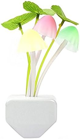 Plastic Mushroom Lamp Automatic Sensor Light Multi-Color Changing Best Night Avatar Led Bulbs, Pack Of 1