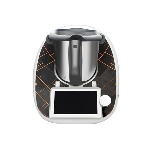 Autocollant décoratif compatible avec Thermomix TM6 - Étanche - Pour Thermomix - Noir - Autocollant - Design pour Thermomix TM6 - Accessoire de film adhésif