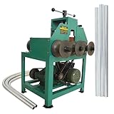 INTBUYING Electric Pipe Tube Bender Roller Machine Steel Bar Tube Bender 1.5KW/2HP Square/Round Pipe Bending Machine Multi-Function Pipe Bending Rolling Machine with 9 Round and 8 Square Die Sets 110V
