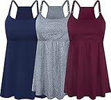 SUIEK Women's Nursing Tank Top Cami Maternity Bra Breastfeeding Shirts (Large)