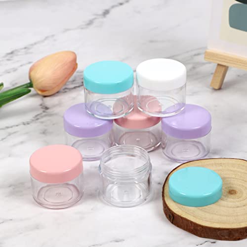 12 Pieces 20G Empty Clear Pot Jars With Lids,20 Ml Plastic Jar,Round Cosmetic Sample Containers,Travel Jars,For Lip Balms,Make Up, Eye Shadow,Storage Of Creams,Lipsticks,Ear Studs, #TOP1
