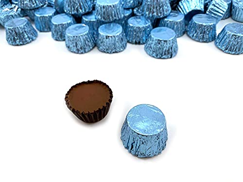 Laetafood Miniatures Peanut Butter Cup, Light Blue Wrapped Milk Chocolate Candy 2 Pound Bulk Pack (2 Count) #TOP2