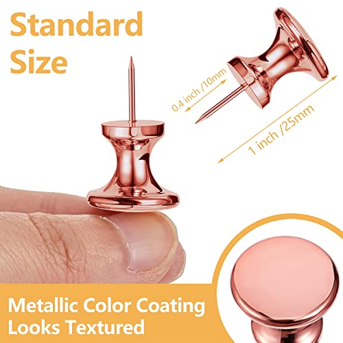 60 Pieces Giant Push Pins Big Thumb Tacks Large Tacks Jumbo Pins Steel Point 1 Inch Plastic Heads Pins Marking Pins For Cork Board (Gold, Silver, Copper, Pink, Gray) #TOP1