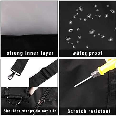 Sports Gym Bag Large Travel Duffel Bag Collapsible Carry On Bag with Shoes Compartment Waterproof Weekend Overnight Bag Dry Wet Separated for Men Women Gym Sports Travel Yoga Swimming Camping - Black