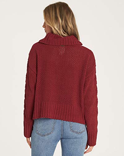 Billabong Women's Pullover Sweater, Ruby Wine, L #TOP2