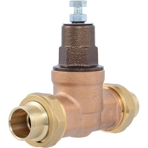 Cash Acme EB45 Pressure Regulating Valve, Double Union, 3/4 Inch Sweat, Metal Top, 60 PSI, PVA16M-DUSW-60 by Cash Acme - Used condition - CA$87.05