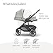 UPPAbaby Cruz V3 Stroller - from Birth + Car Seat Compatible - Full-Size, Reversible Seat - Infant Insert, Bug and Rain Shields Included - Savannah (Pearl Gray Jacquard/Carbon Frame/Chestnut Leather)