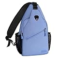 MOSISO Sling Backpack, Multipurpose Crossbody Shoulder Bag Travel Hiking Daypack, Airy Blue