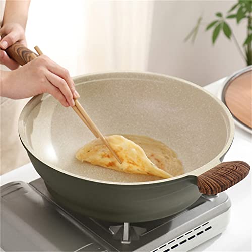 Wok con tapa y mango desmontable de aluminio miniatura 5