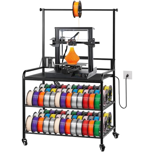 VEVOR 3D Printer Filament Storage Rack with Power Strip