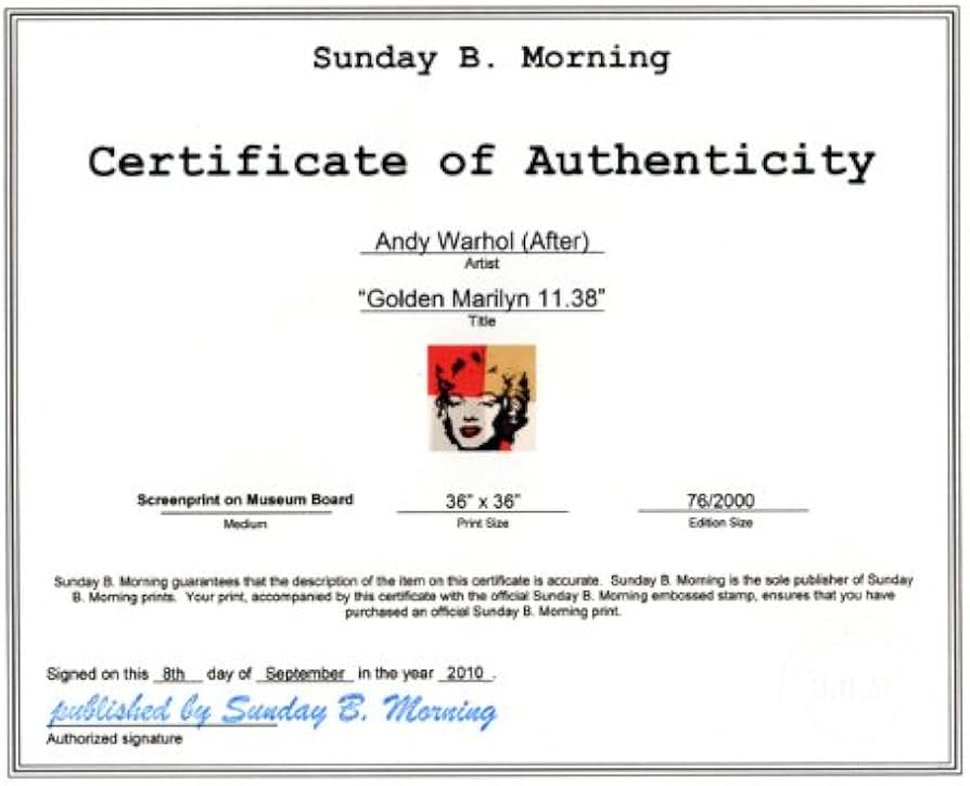 Amazon.co.jp: ポスター アンディ ウォーホル Sunday B Morning