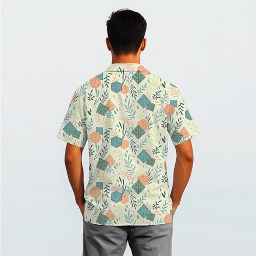 Image of Men's Hawaiian Wrinkle Free Short Sleeve Button Down Funny Tropical Floral Beach Vacation Shirt