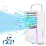 Portable Air Conditioners, GISUKA Evaporative Air Cooler with 3 speed, 2 Humidify Modes, 7 Colors LE