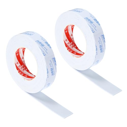 PATIKIL 1-1/5"W x 5/64" T x 16.4Ft EVA Single Sided Foam Tape, 2Pcs Multipurpose Sealing Strip Foam Waterproof Weather Stripping Foam Sealing Foam Strips with Adhesive for Door, White