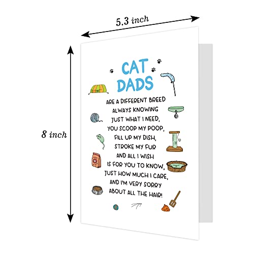 Funny Father’s Day Gifts For Cat Dads, Cute Father’s Day Card Gift For Cat Lover Owner, Cat Dads Card Gift #TOP1