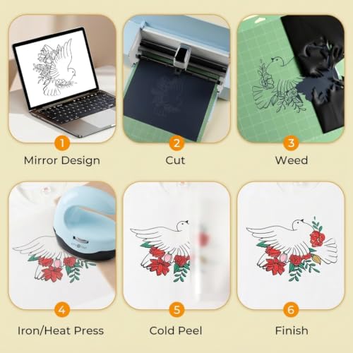 Image of HTVRONT HTV Heat Transfer Vinyl, 18Pack 3-in-1 Variety HTV Vinyl Pack
