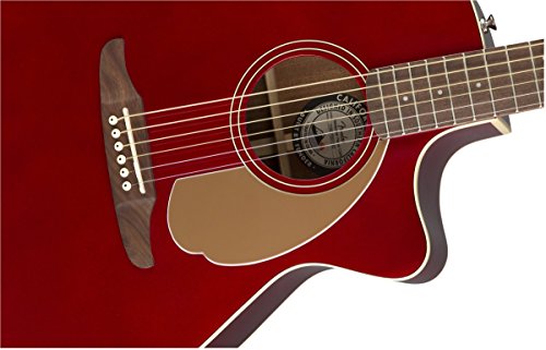 Fender Newporter Player - California Series Acoustic Guitar - Candy Apple Red Finish #TOP3
