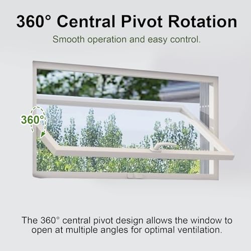 Ventana giratoria de 360° de aluminio y cristal para sótano o baño 6