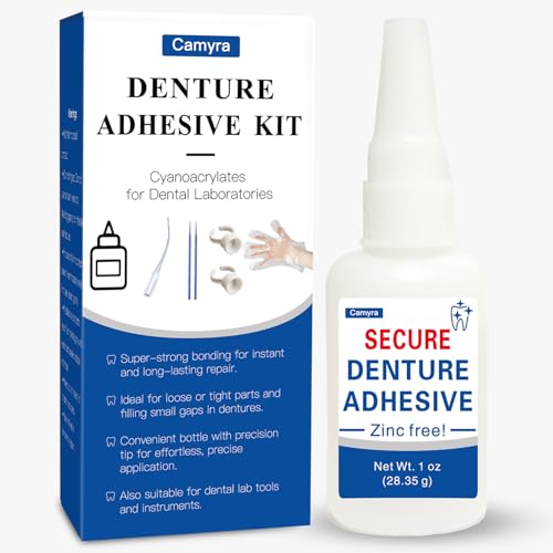 Dental Lab Instant Bonding Dental Glue (1oz), Repair Cracks & Secure Loose Teeth, Super-Strong Adhesive—Lasts Days to Weeks