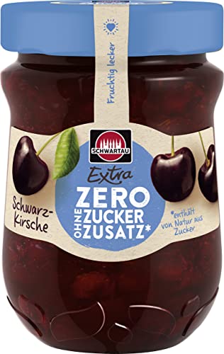 Schwartau Extra Zero Schwarzkirsche, Konfitüre, 280g Glas Cover