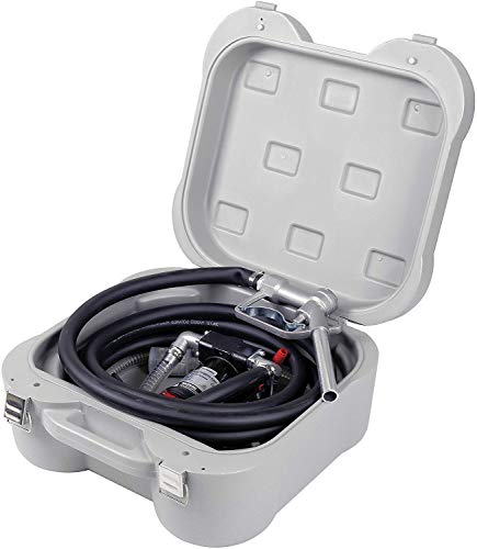 Superhandy Fuel Box Diesel Transfer Pump Kit Portable 10Gpm/40Lpm Heavy Duty Electric Self-Priming Dc 12V Alligator Clamps Includes Aluminum Manual Nozzle, Delivery & Suction Hose & Filter #TOP22