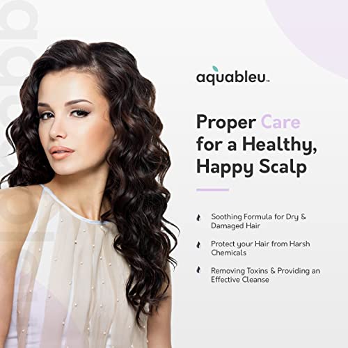 Aquableu Natural Lavender Vanilla Conditioner - Gentle Ultra Calming Multitasking Cleanser - Nourishing & Restorative - Jojoba Oil - Sulfate Paraben & Silicone Free - Safe For Color Treated Hair 16 Oz (Packaging May Vary) #TOP2