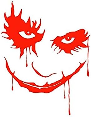 (Set of 3) Joker Clown Waterproof - Red Printed Decal Sticker - Sticker Graphic 