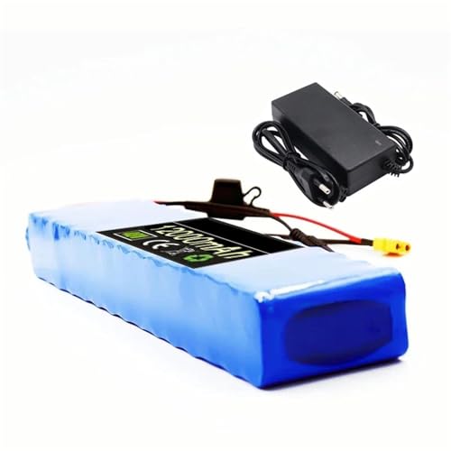 KOQAWSC Batería de Bicicleta eléctrica 48V 12Ah, batería de Litio de 48V, con Cargador de 54,6V 2A + Enchufe XT60, for Kit de conversión de Bicicleta eléctrica de 250W 350W 500W