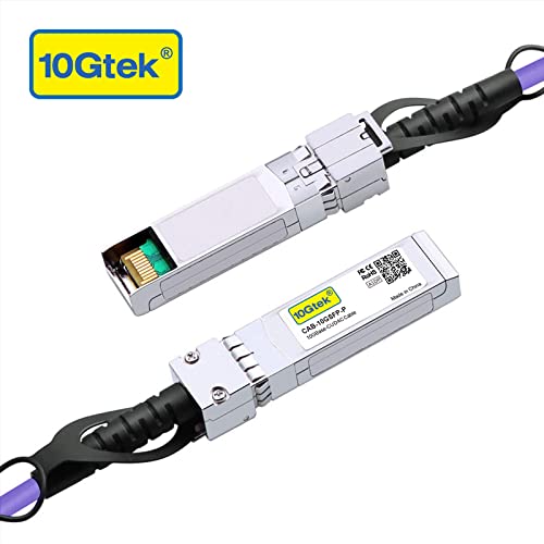 10Gtek [Very Peri Colored 10G SFP+ DAC Cable - Twinax SFP Cable for Cisco SFP-H10GB-CU0.5M, Ubiquiti UniFi, D-Link, Supermicro, Netgear, Mikrotik, Fortinet, 0.5-Meter(1.6ft) by 10Gtek - Image 2