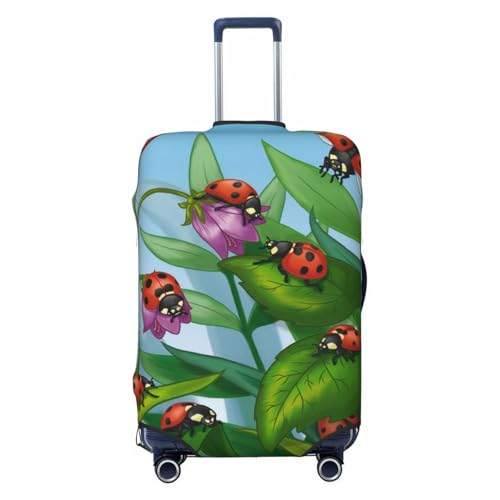 Ladybug Print Suitcase Cover Luggage Protector Washable Elastic Fashionable Travel Gear Cover