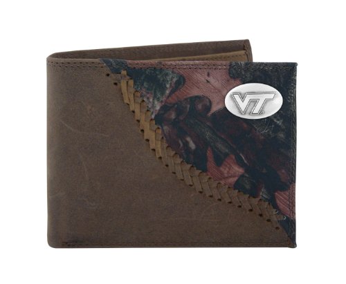 NCAA Virginia Tech Hokies Zep-Pro Bifold Concho Wallet, Camouflage