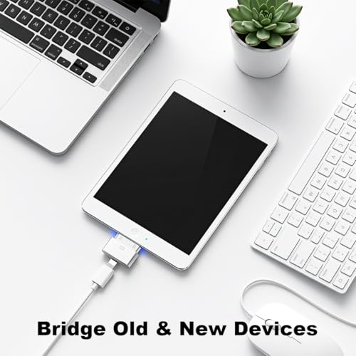 Image of Verilux 30-Pin to Lighting Adapter, 8-Pin Female to 30 Pin Male Dock Connector for iPhone Charging & Sync Support for iPhone 4 /4s /3G /3Gs, iPad 3 /2 /1, iPod Nano 5th /6th, iPod Touch 3rd /4th