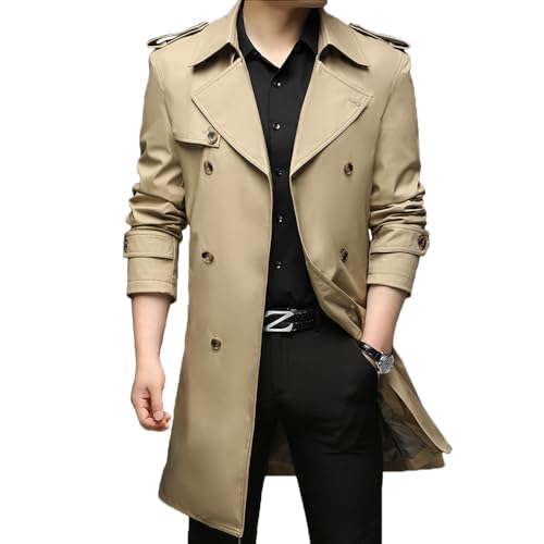 Rexcyril Trench Uomo Doppiopetto Slim Fit