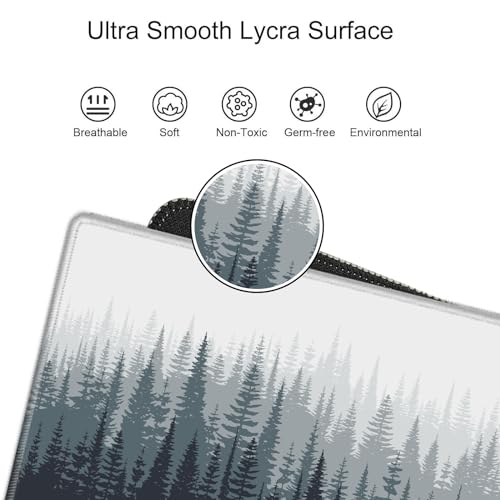 Image of 48x24 Mouse Pad Giant Forest Desk Mat Large Mousepad Gaming Mouse Mat Huge Oversized Desk Pad XXXL Computer Mat for Office Work Men