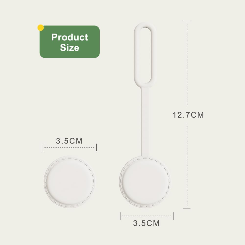 WALLFID 2 Pack Magnetic Hat Clip for Travel – Silicone Hat Holder with Strong Magnet, Waterproof & Durable, Elastic Strap Hook for Bags, Backpacks, Luggage, Purses (White 2-Pack)